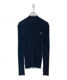 maison kitsune（メゾンキツネ）の古着「リブタートルネックニット LW00806KT1091」｜ブラック