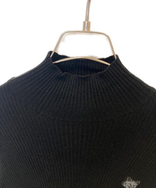 maison kitsune（メゾンキツネ）maison kitsune (メゾンキツネ) リブタートルネックニット LW00806KT1091 ブラック サイズ:XSの古着・服飾アイテム