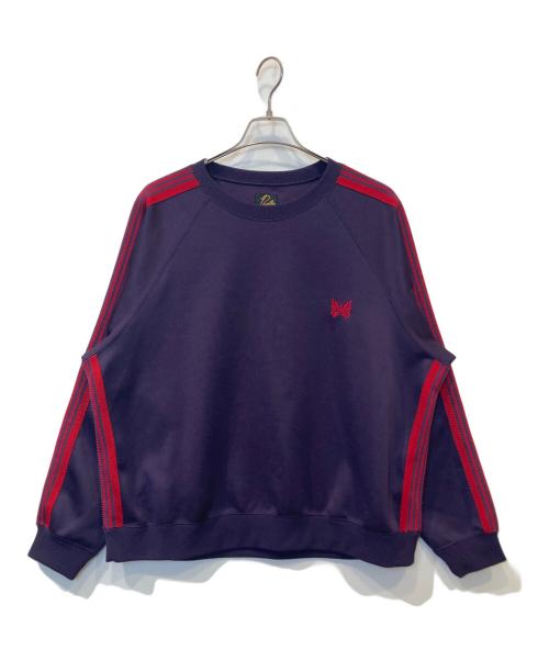 Needles（ニードルズ）Needles (ニードルズ) Track Crew Neck Shirt Poly Smoothトラック クルーネック シャツ ポリ スムース LQ228 パープル サイズ:Ｌの古着・服飾アイテム