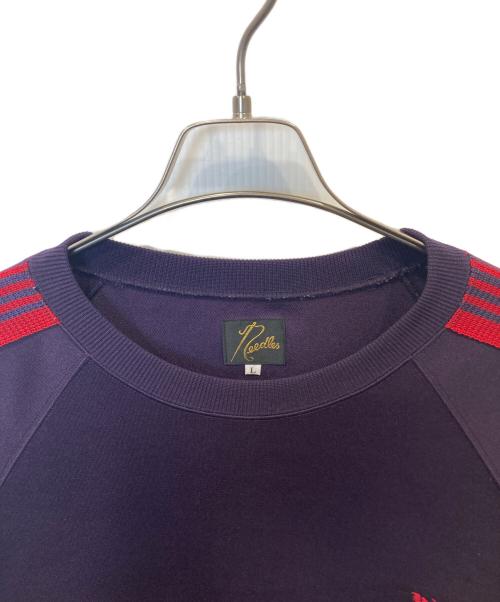 Needles（ニードルズ）Needles (ニードルズ) Track Crew Neck Shirt Poly Smoothトラック クルーネック シャツ ポリ スムース LQ228 パープル サイズ:Ｌの古着・服飾アイテム