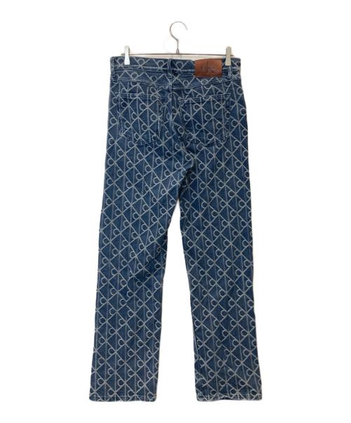 Calvin Klein（カルバンクライン）Calvin Klein (カルバンクライン) Allover Logo 90's Straight Jeans　4RD766G インディゴ サイズ:W30×L32の古着・服飾アイテム