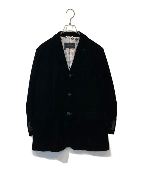 BURBERRY BLACK LABEL（バーバリーブラックレーベル）BURBERRY BLACK LABEL (バーバリーブラックレーベル) 裏地総柄ベロアテーラードジャケット　BMP34-113-09 ブラック サイズ:Sの古着・服飾アイテム