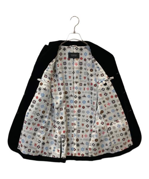 BURBERRY BLACK LABEL（バーバリーブラックレーベル）BURBERRY BLACK LABEL (バーバリーブラックレーベル) 裏地総柄ベロアテーラードジャケット　BMP34-113-09 ブラック サイズ:Sの古着・服飾アイテム