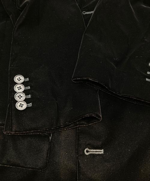 BURBERRY BLACK LABEL（バーバリーブラックレーベル）BURBERRY BLACK LABEL (バーバリーブラックレーベル) 裏地総柄ベロアテーラードジャケット　BMP34-113-09 ブラック サイズ:Sの古着・服飾アイテム