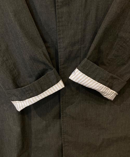 BURBERRY BLACK LABEL（バーバリーブラックレーベル）BURBERRY BLACK LABEL (バーバリーブラックレーベル) 比翼ステンカラーコート　BMA10-400-08 グレー サイズ:Mの古着・服飾アイテム