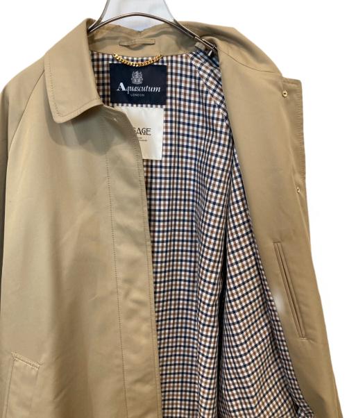 Aquascutum（アクアスキュータム）Aquascutum (アクアスキュータム) journal standard L'essage (ジャーナルスタンダード レサージュ) 別注ステンカラーコート　21020370800010 ベージュ サイズ:Fの古着・服飾アイテム