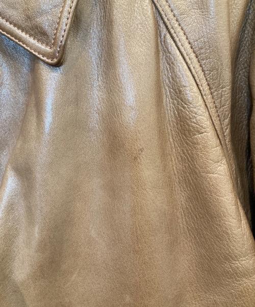 dunhill（ダンヒル）dunhill (ダンヒル) ヴィンテージレザーフライトジャケット ブラウン サイズ:40の古着・服飾アイテム