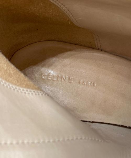 CELINE（セリーヌ）CELINE (セリーヌ) サイドジップショートブーツ ベージュ サイズ:37 1/2の古着・服飾アイテム