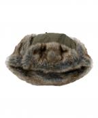 YOHJI YAMAMOTOヨウジヤマモト）の古着「COTTON FLIGHT CAP　UB-H48-032」｜カーキ