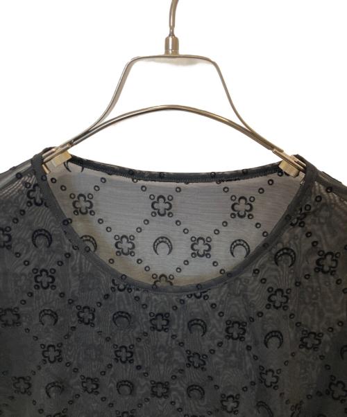 MARINE SERRE（マリーンセル）MARINE SERRE (マリーンセル) シアーモノグラムカットソー ブラック サイズ:XS 未使用品の古着・服飾アイテム