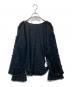 中古・古着 Ameri (アメリ) FURYL JACQUARD TOP フリルジャガードトップス 0225204560230 ブラック サイズ:FREE：8000円