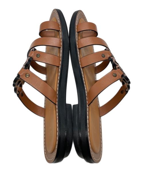 LOEWE（ロエベ）LOEWE (ロエベ) アナグラムレザーサンダル アナグラム 1419995 ブラウン サイズ:36の古着・服飾アイテム