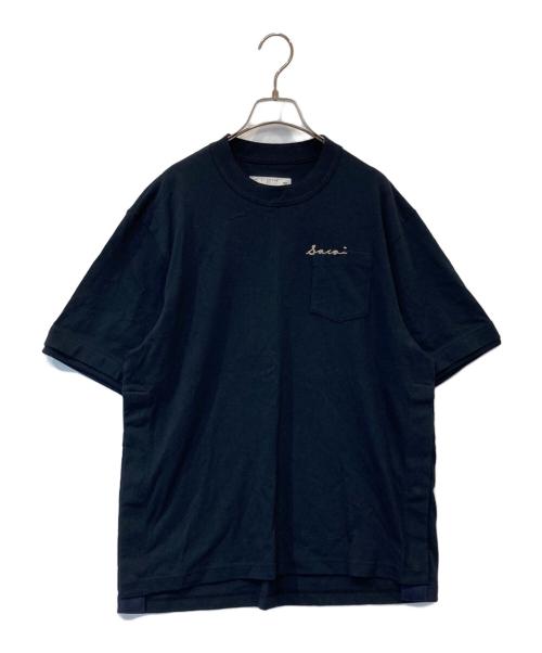 sacai（サカイ）sacai (サカイ) Cotton Twill T-Shirt 綿ツイル Tシャツ 22-02794M ネイビー サイズ:1 未使用品の古着・服飾アイテム