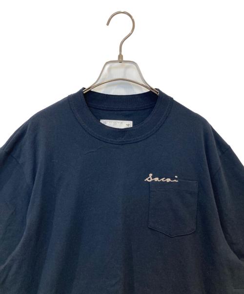 sacai（サカイ）sacai (サカイ) Cotton Twill T-Shirt 綿ツイル Tシャツ 22-02794M ネイビー サイズ:1 未使用品の古着・服飾アイテム
