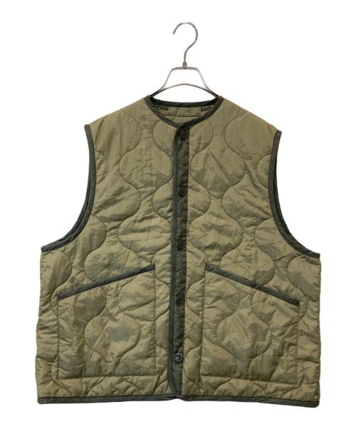 HYKE（ハイク）HYKE (ハイク) ミリタリー ライナー キルティング ベスト 222-17361 カーキ サイズ:Sの古着・服飾アイテム