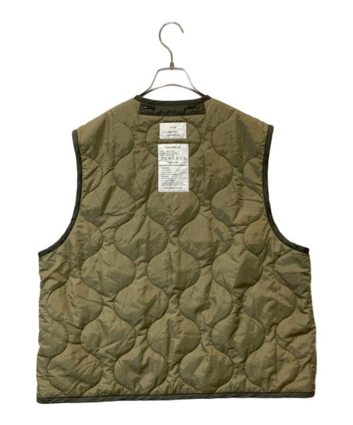 HYKE（ハイク）HYKE (ハイク) ミリタリー ライナー キルティング ベスト 222-17361 カーキ サイズ:Sの古着・服飾アイテム