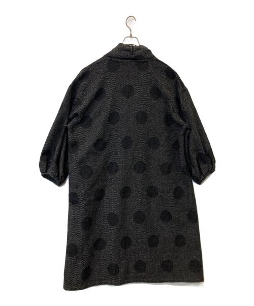 tumugu（ツムグ）tumugu (ツムグ) ヘリンボンドットジャガード ガウンコート TB22340 グレー サイズ:FREEの古着・服飾アイテム