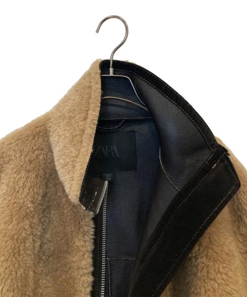 ZARA（ザラ）ZARA (ザラ) ダブルフェイス ボアジャケット ブラウン サイズ:XSの古着・服飾アイテム