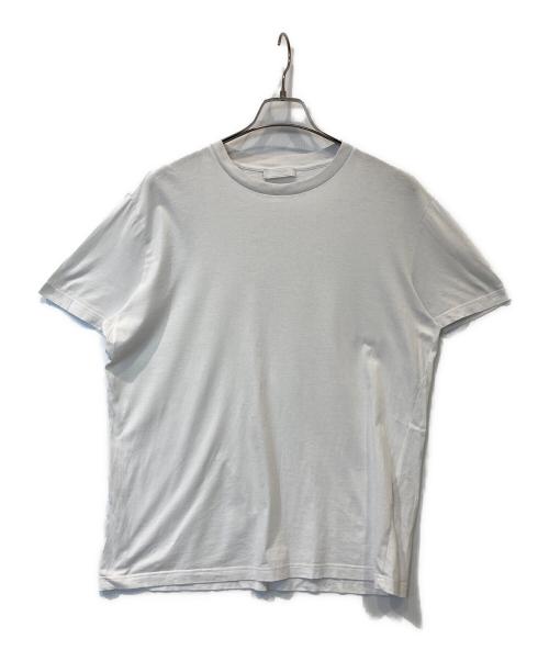 PRADA（プラダ）PRADA (プラダ) トライアングルロゴ クルーネックTシャツ UJM492 S181 ホワイト サイズ:XLの古着・服飾アイテム