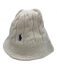 POLO RALPH LAUREN（ポロ・ラルフローレン）の古着「ケーブルニット コットン バケット ハット」｜アイボリー