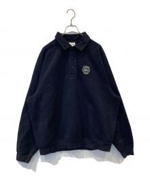 LACOSTE（ラコステ）の古着「ダブルフェイス鹿の子地ポロスウェット　SH7881」｜ネイビー