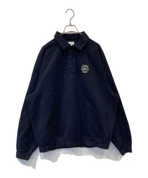 LACOSTE（ラコステ）LACOSTE (ラコステ) ダブルフェイス鹿の子地ポロスウェット　SH7881 ネイビー サイズ:FR5の古着・服飾アイテム