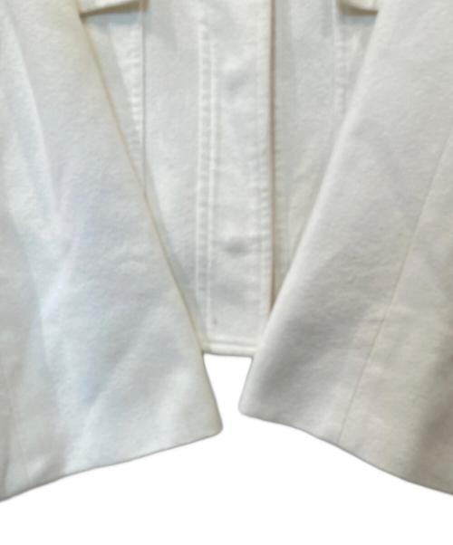 BLENHEIM（ブレンヘイム）BLENHEIM (ブレンヘイム) ジョーゼットノーカラージャケット　U130-006 ホワイト サイズ:Sの古着・服飾アイテム