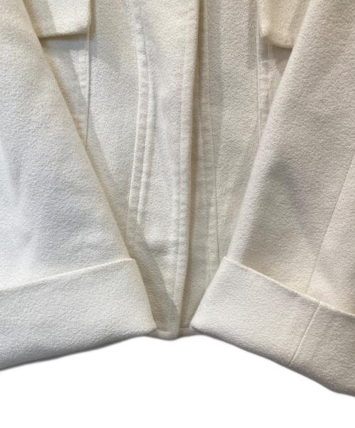 BLENHEIM（ブレンヘイム）BLENHEIM (ブレンヘイム) ジョーゼットノーカラージャケット　U130-006 ホワイト サイズ:Sの古着・服飾アイテム