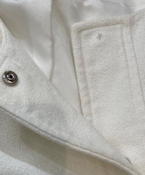 BLENHEIM（ブレンヘイム）BLENHEIM (ブレンヘイム) ジョーゼットノーカラージャケット　U130-006 ホワイト サイズ:Sの古着・服飾アイテム