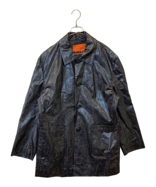 THEILMA（ザイルマ）THEILMA (ザイルマ) オーバーサイズフェイクレザーコートジャケット ブラック サイズ:FREEの古着・服飾アイテム