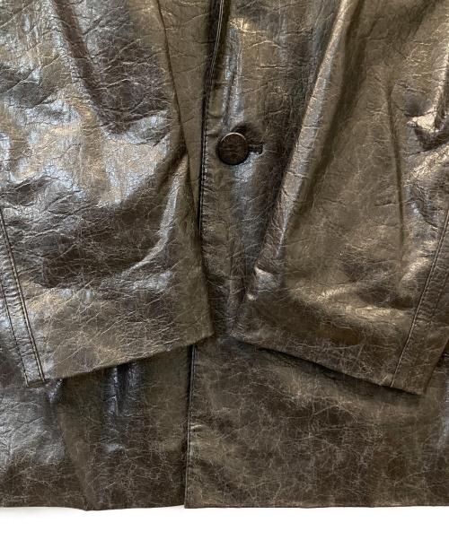 THEILMA（ザイルマ）THEILMA (ザイルマ) オーバーサイズフェイクレザーコートジャケット ブラック サイズ:FREEの古着・服飾アイテム