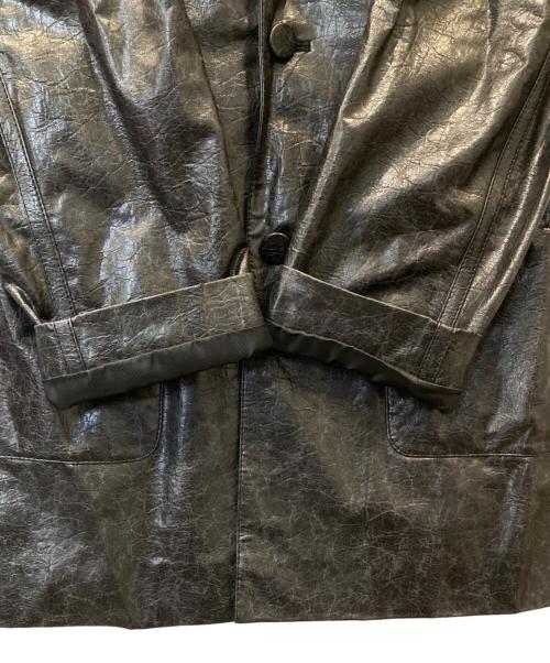 THEILMA（ザイルマ）THEILMA (ザイルマ) オーバーサイズフェイクレザーコートジャケット ブラック サイズ:FREEの古着・服飾アイテム