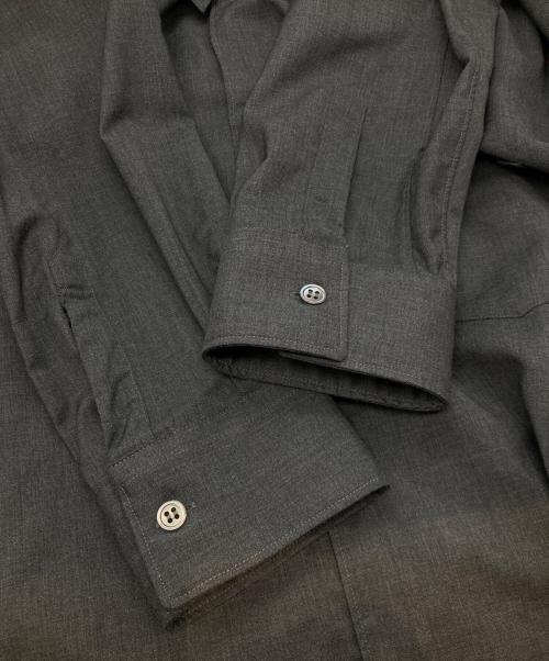 COMME des GARCONS SHIRT（コムデギャルソンシャツ）COMME des GARCONS SHIRT (コムデギャルソンシャツ) FOREVER WIDE CLASSIC ウールトロピカルレギュラーカラーシャツ FZ-B301 グレー サイズ:Mの古着・服飾アイテム