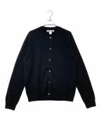 COMME des GARCONS SHIRTコムデギャルソンシャツ）の古着「Cardigan Round-Neck / ラウンドネックカーディガン FZ-N106」｜ブラック