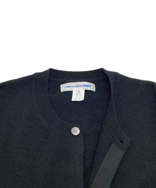 COMME des GARCONS SHIRT（コムデギャルソンシャツ）COMME des GARCONS SHIRT (コムデギャルソンシャツ) Cardigan Round-Neck / ラウンドネックカーディガン FZ-N106 ブラック サイズ:Lの古着・服飾アイテム