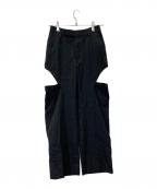 JOHN LAWRENCE SULLIVANジョン ローレンス サリバン）の古着「WOOL HOLLOWED OUT TROUSERS　2C017-0122-11」｜ダークグレー