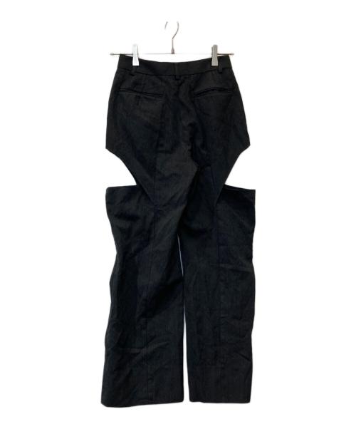 JOHN LAWRENCE SULLIVAN（ジョン ローレンス サリバン）JOHN LAWRENCE SULLIVAN (ジョン ローレンス サリバン) WOOL HOLLOWED OUT TROUSERS　2C017-0122-11 ダークグレー サイズ:Sの古着・服飾アイテム