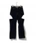 JOHN LAWRENCE SULLIVAN（ジョン ローレンス サリバン）の古着「WASHED DENIM HOLLOWED OUT PANTS　2C021-0322-36」｜ブラック