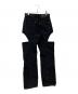 JOHN LAWRENCE SULLIVAN (ジョン ローレンス サリバン) WASHED DENIM HOLLOWED OUT PANTS　2C021-0322-36 ブラック サイズ:S：20000円