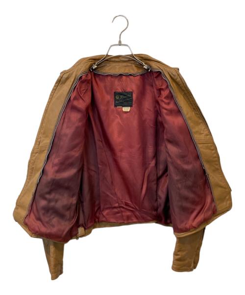 Brooks Leather Sportswear（ブルックス）Brooks Leather Sportswear (ブルックス) シングルライダースジャケット キャラメル サイズ:不明の古着・服飾アイテム