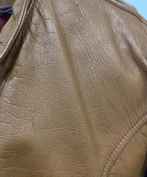 Brooks Leather Sportswear（ブルックス）Brooks Leather Sportswear (ブルックス) シングルライダースジャケット キャラメル サイズ:不明の古着・服飾アイテム