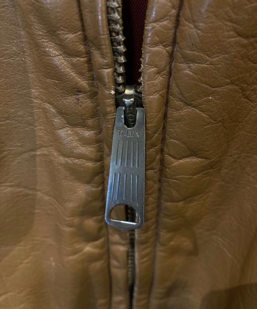 Brooks Leather Sportswear（ブルックス）Brooks Leather Sportswear (ブルックス) シングルライダースジャケット キャラメル サイズ:不明の古着・服飾アイテム