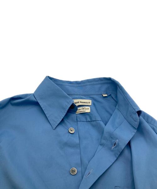 camisas manolo（カミサス マノロ）CAMISAS MANOLO (カミサス マノロ) CAMPO SHIRT カンポシャツ  スカイブルー サイズ:44の古着・服飾アイテム