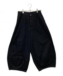 ZUCCA（ズッカ）の古着「ワイドデニムパンツ 	ZU23FF427」｜ブラック