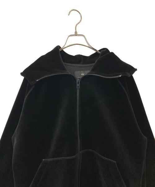 Y-3（ワイスリー）Y-3 (ワイスリー) VELVET FULL ZIP HOODIE ブラック サイズ:XSの古着・服飾アイテム