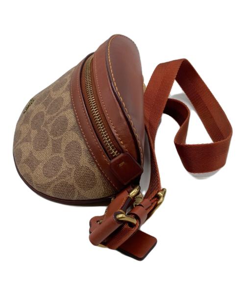 COACH（コーチ）COACH (コーチ) シグネチャーボディバッグ 39937 ベージュ×ブラウンの古着・服飾アイテム