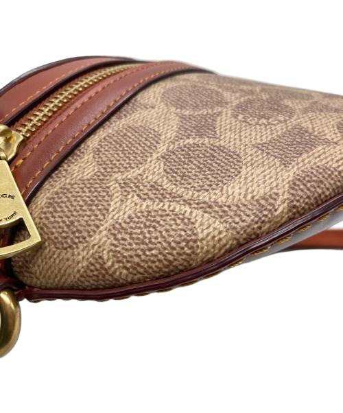 COACH（コーチ）COACH (コーチ) シグネチャーボディバッグ 39937 ベージュ×ブラウンの古着・服飾アイテム