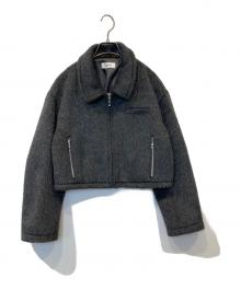 Snidel（スナイデル）の古着「シャギーブルゾンジャケット」｜グレー