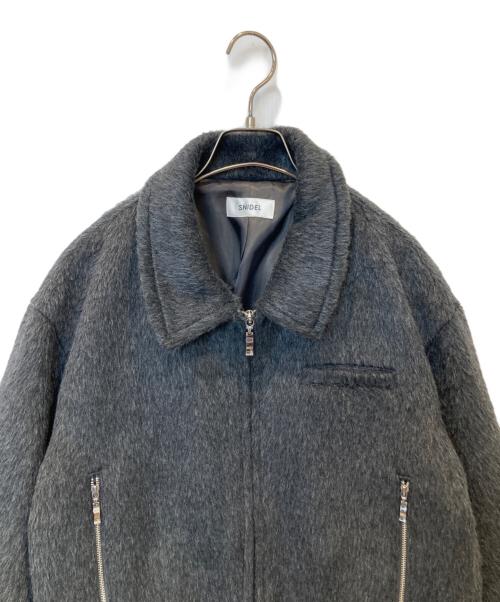 Snidel（スナイデル）Snidel (スナイデル) シャギーブルゾンジャケット グレー サイズ:FREEの古着・服飾アイテム