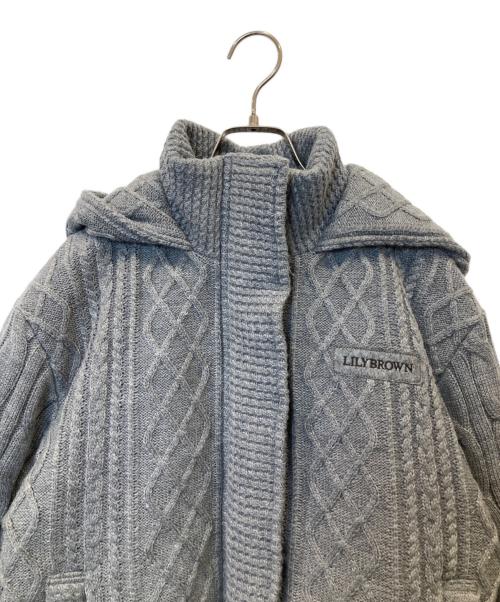 Lily Brown（リリーブラウン）Lily Brown (リリーブラウン) ニットパフダウン グレー サイズ:FREEの古着・服飾アイテム